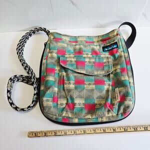 KAVU Keeper Cross Body Shoulder Bag Expandable Canvas Adjustable Strap READ